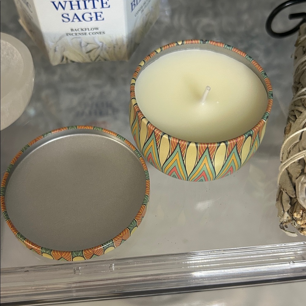 Green Velvet Embroidered Triskelion Bag & White Sage Incense Accessories NWT - Picture 7 of 9